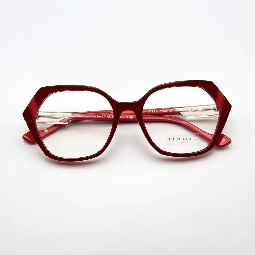 Face a Face Eyeglasses Frame WITTY 2 2216 Women Red Frame Handmade 53-17-140 NEW